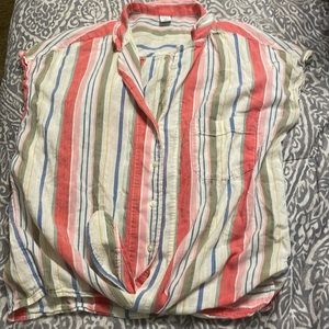 Old navy striped button up top